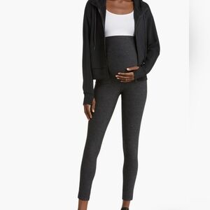 Zella High Waisted Dark Gray Maternity Leggings- Super Soft